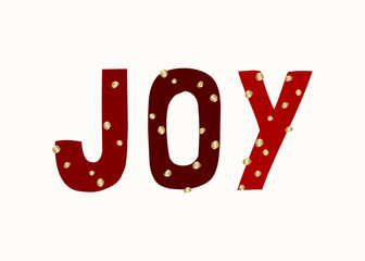 Sticker - Joy Typographic Design Greeting Card Template