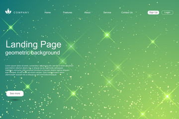 Landing page business vector template. Flat vector illustration