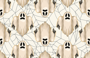 Wall Mural - Halloween seamless pattern. Digital design elements for Halloween. Perfect for decoration, wrapping papers, greeting cards, web page background and other print projects.