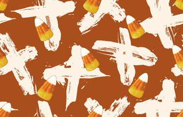 Wall Mural - Halloween seamless pattern. Digital design elements for Halloween. Perfect for decoration, wrapping papers, greeting cards, web page background and other print projects.