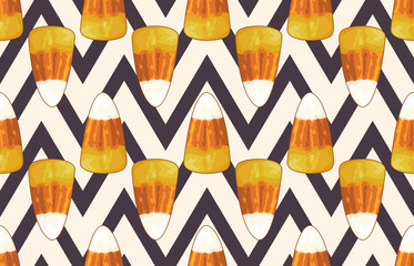 Wall Mural - Halloween seamless pattern. Digital design elements for Halloween. Perfect for decoration, wrapping papers, greeting cards, web page background and other print projects.