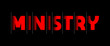 © Hepta - Ministry - red text written on black background