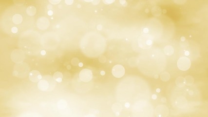 gold colored blurry circle bokeh motion background.