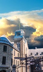 Canvas Print - Street Sign in Quebec City