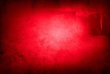 Red dark grunge textured concrete wall background