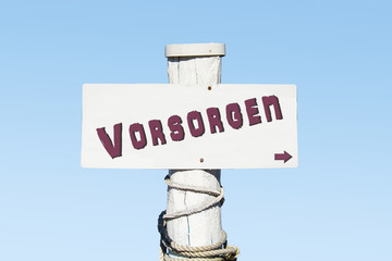 Wall Mural - Schild 330 - Vorsorgen