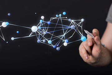business network people in hand