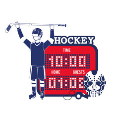 Sticker - professional hockey player with time points