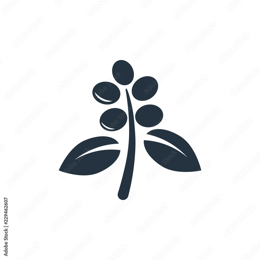 Coffee plant isolated icon on white background, 400 coffee set, logo and  sign Stock Vector | Adobe Stock