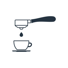 Sticker - Portafilter and tamper isolated icon on white background, 400 coffee set, logo and sign