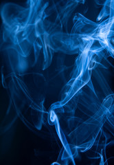 Wall Mural - Abstract blue smoke swirls