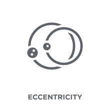 Eccentricity Icon From Astronomy Collection.