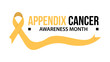 Appendix cancer awareness month ribbon vector illustration