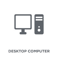 Wall Mural - desktop computer icon from electronic devices collection.