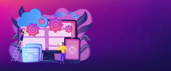 Cross-platform programming concept banner header.