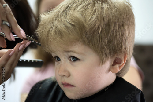 Making Haircut Fun Little Child Given Haircut Small Child In