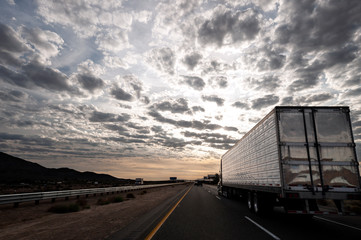 early morning on the road