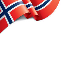 Norway Flag, Vector Illustration On A White Background