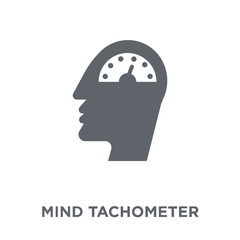Wall Mural - mind tachometer icon from productivity collection.