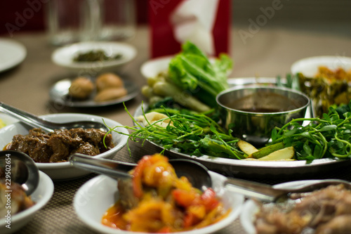 Zdjęcie XXL Tradycyjne birmańskie jedzenie