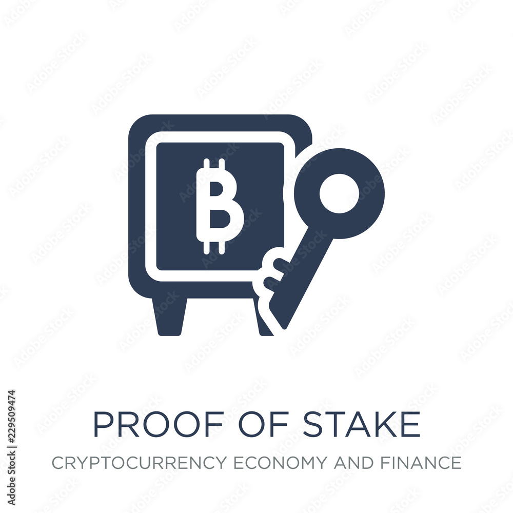 Proof of stake icon. Trendy flat vector Proof of stake icon on white  background from Cryptocurrency economy and finance collection 스톡 벡터 | Adobe  Stock