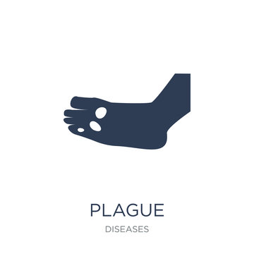 Plague icon. Trendy flat vector Plague icon on white background from Diseases collection