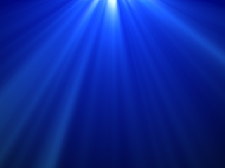 Wall Mural - lights ray on blue background with copyspace.