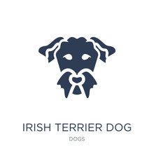 Irish Terrier Dog Icon. Trendy Flat Vector Irish Terrier Dog Icon On White Background From Dogs Collection