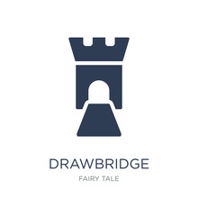 Drawbridge Icon. Trendy Flat Vector Drawbridge Icon On White Background From Fairy Tale Collection