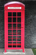 red public telephone booth