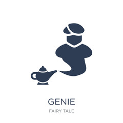 Genie icon. Trendy flat vector Genie icon on white background from Fairy Tale collection