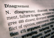 THESAURUS PAGE SHOWING DEFINITION OF WORD DISAGREEMENT