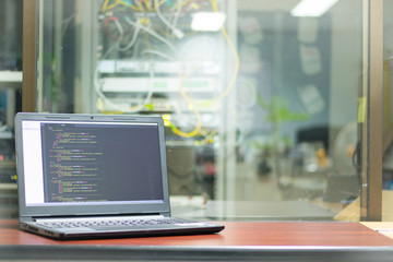 develop concept coding code program programming compute coder work write software. blurry codes.
