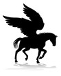 © Christos Georghiou - A Pegasus silhouette mythological winged horse graphic