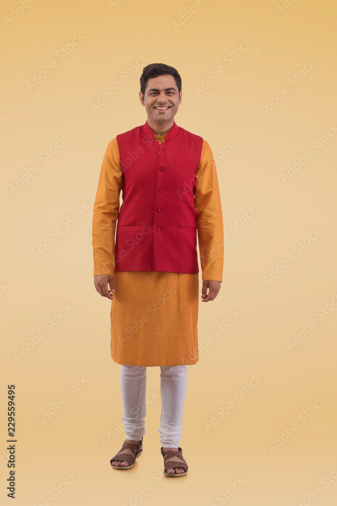 Portrait of a man in traditional dress Stock Photo | Adobe Stock