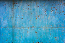 Rusty Texture Of Metal Blue Plates