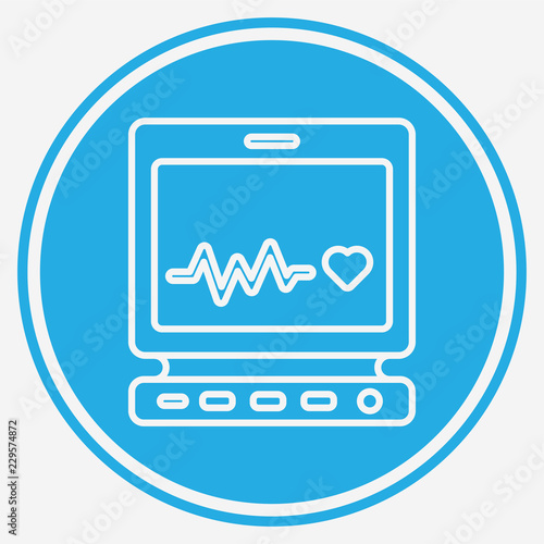 Photo  Cardiogram vector icon