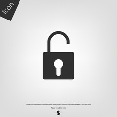 Unlock vector icon