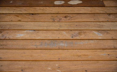 close up of home wall made of brown wooden