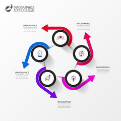 Infographic design template. Creative concept with 5 steps