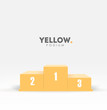© Vitaliy - Yellow winners podium. Pedestal. Spotlight. Vector illustration.