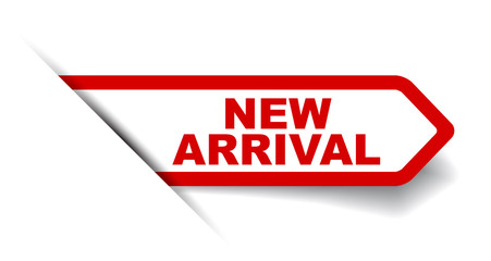red vector banner new arrival