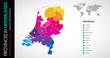 Vector map of Netherlands province beautiful colours