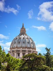 Canvas Print - Ornate Dome of Saint Peters Basilica