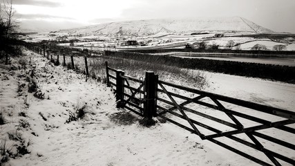 Pendle hill captured from Aitken wood path.