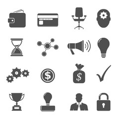 Vector  Business Icon set No. two
Illustration silhouette.