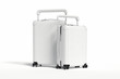 © ekostsov - Two white blank suitcases isolated on white background, 3d rendering.