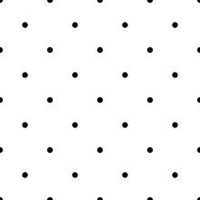 Background Polka Dot Seamless Pattern Black White Color Vector