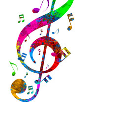 Wall Mural - Colorful Musical Notes