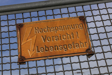 Sticker - Hochspannung Lebensgefahr